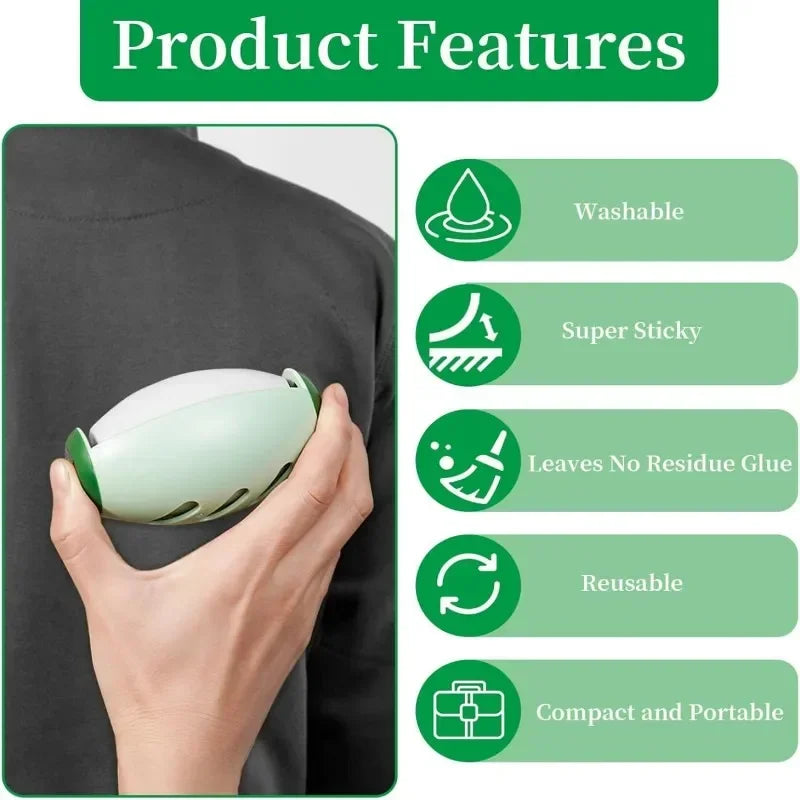 Untamed Reusable Lint Roller Ball 🧳✨ - Portable & Washable Gel Hair Remover-Untamed Treasures-Green - Pack of 1-Untamed Treasures