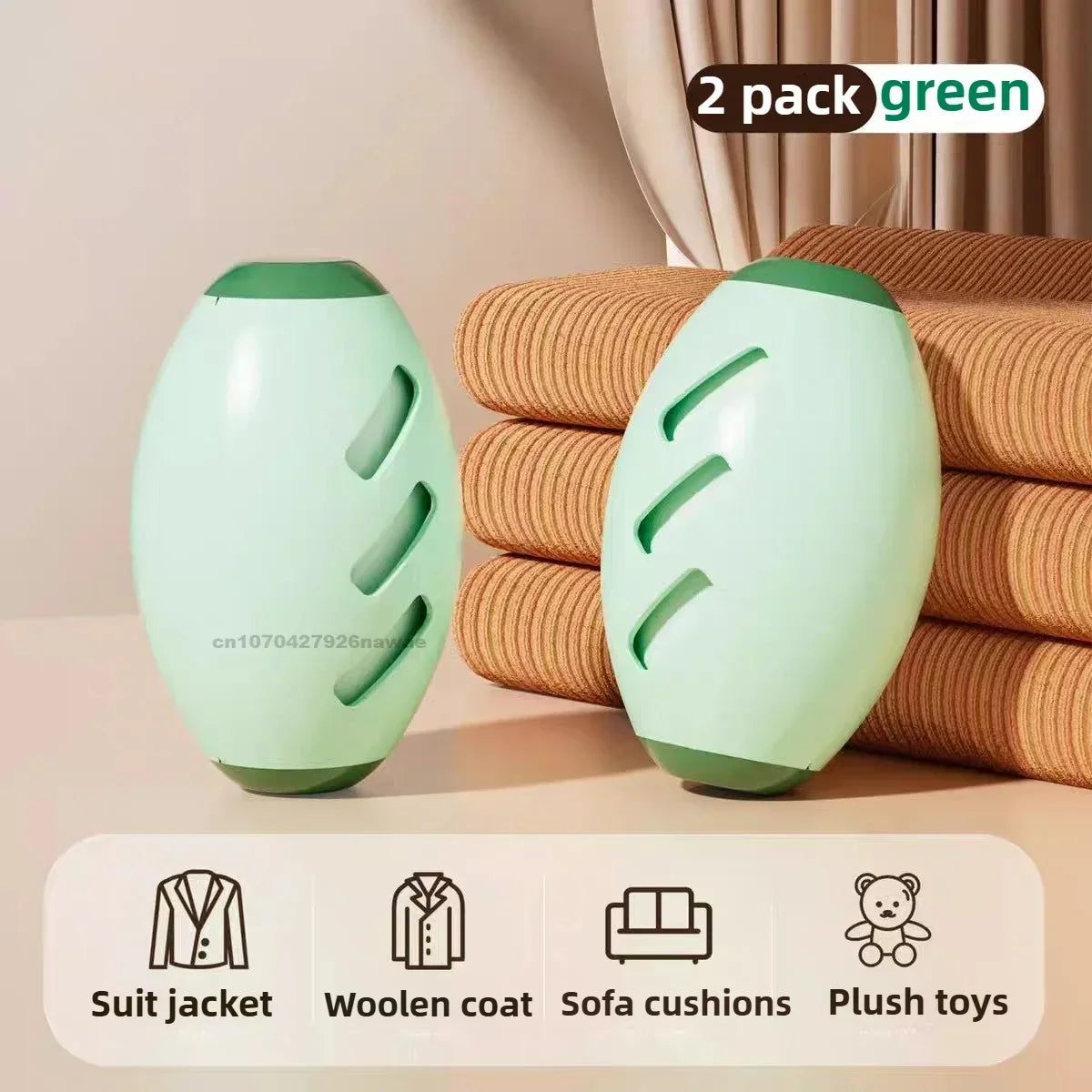 Untamed Reusable Lint Roller Ball 🧳✨ - Portable & Washable Gel Hair Remover-Untamed Treasures-Green - Pack of 2-Untamed Treasures