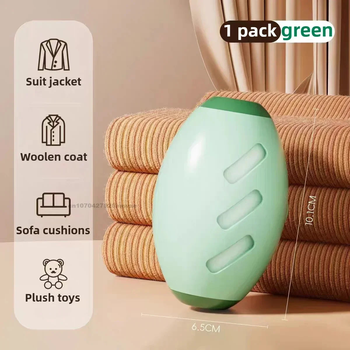 Untamed Reusable Lint Roller Ball 🧳✨ - Portable & Washable Gel Hair Remover-Untamed Treasures-Green - Pack of 1-Untamed Treasures