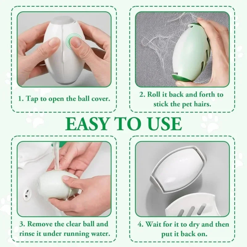 Untamed Reusable Lint Roller Ball 🧳✨ - Portable & Washable Gel Hair Remover-Untamed Treasures-Green - Pack of 1-Untamed Treasures